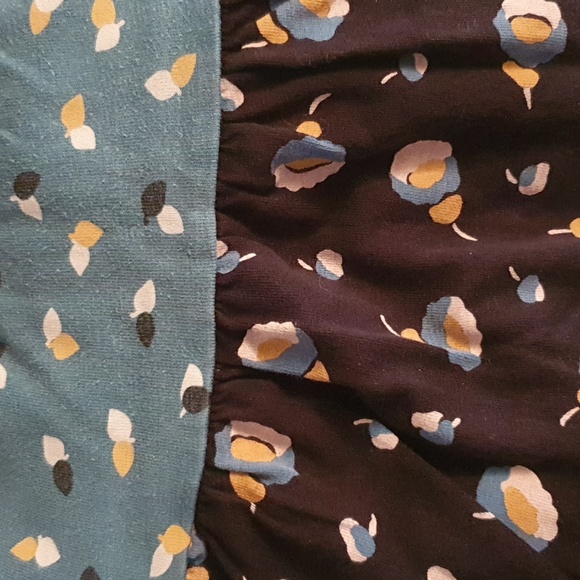 Boden Blue and Navy Floral Print Long Sleeve Top - Picture 4 of 4